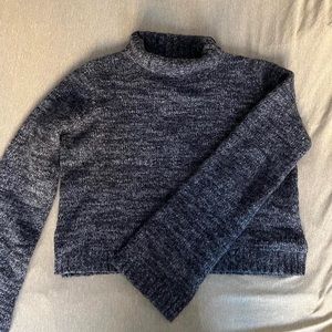 Zara Knit Grey-Black Chunky Turtleneck Sweater/Jumper